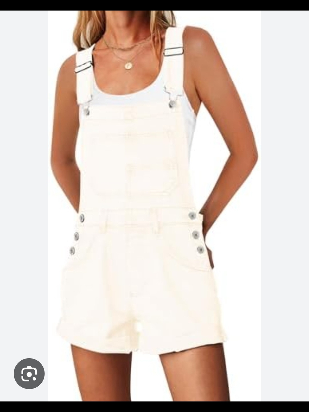Old Navy Cream Denim Overalls